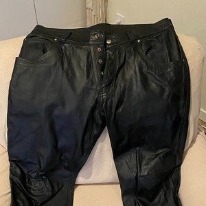 Custom Made Black Leather Pants